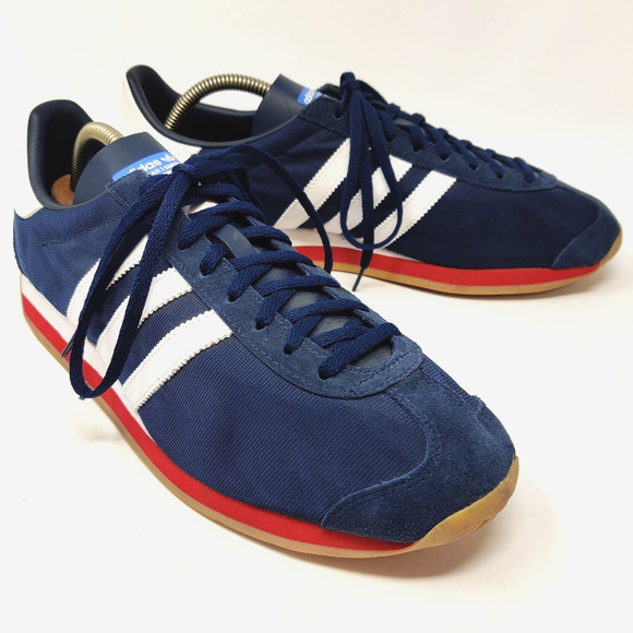 Adidas Country OG Sneakers Shoes Mens 10.5 Blue White Red EE5744 Retro Rare